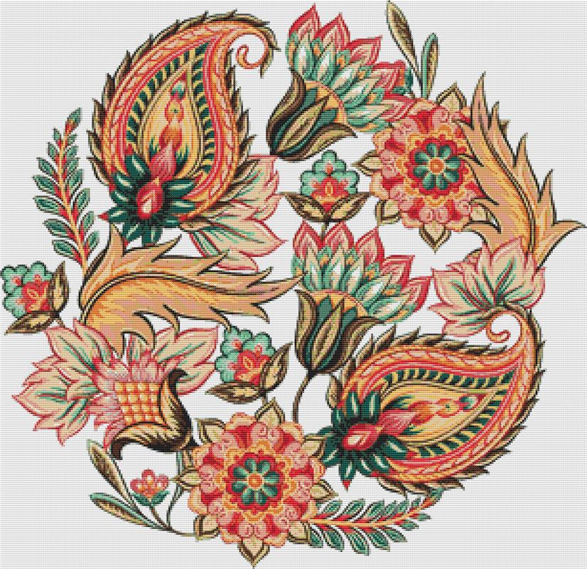 Paisley Circle - X Squared Cross Stitch