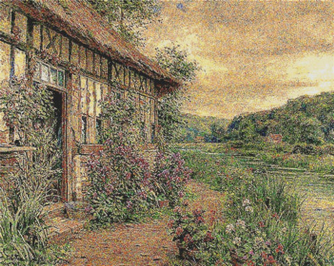 Cottage By The River - X Squared Cross Stitch