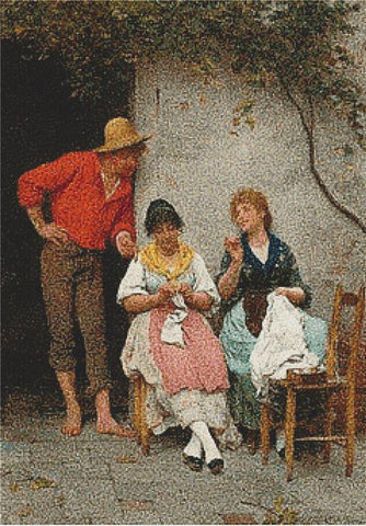 The Flirtation - X Squared Cross Stitch