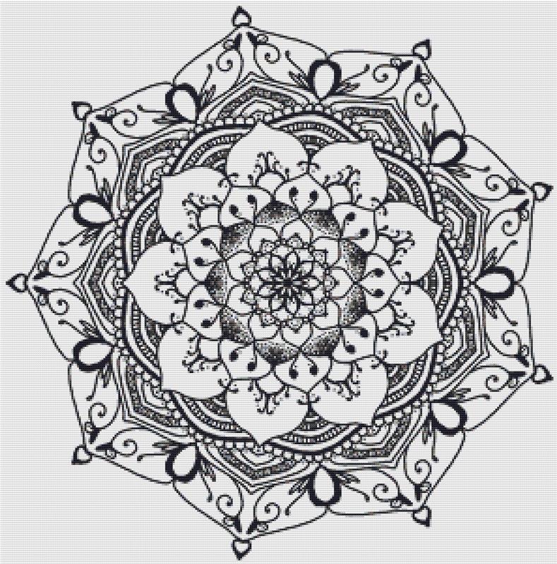 Zentangle Mandala - X Squared Cross Stitch