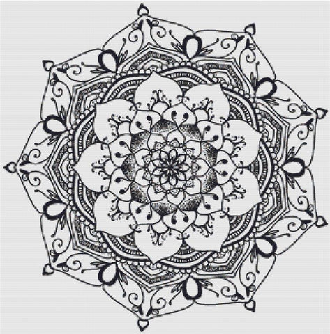 Zentangle Mandala - X Squared Cross Stitch