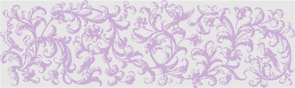 Ornamental Divider: Lavender - X Squared Cross Stitch