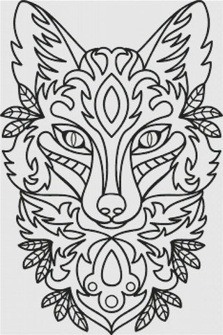 Line Art Fox - X Squared Cross Stitch