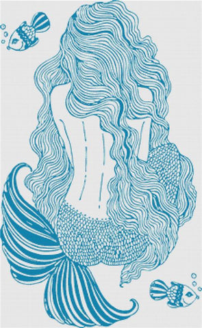 Beautiful Mermaid: Bright Turquoise - X Squared Cross Stitch