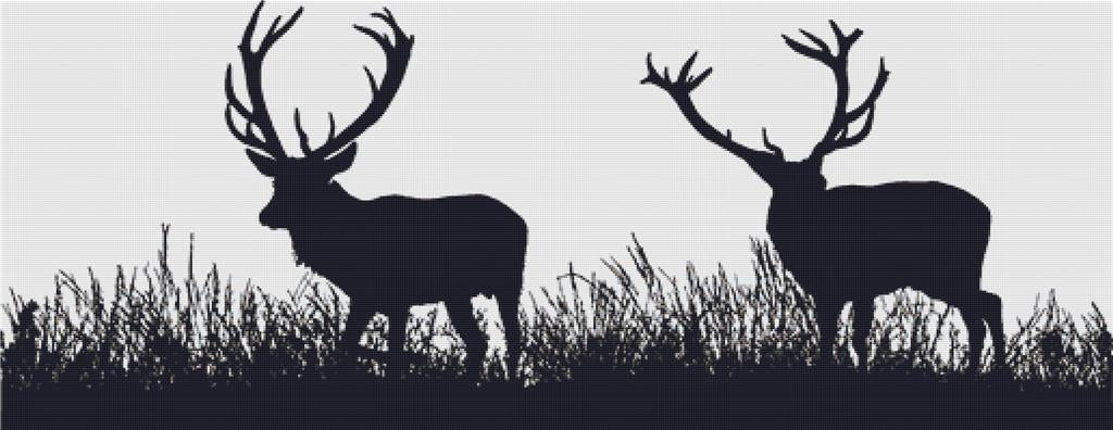 Deer Silhouette - X Squared Cross Stitch
