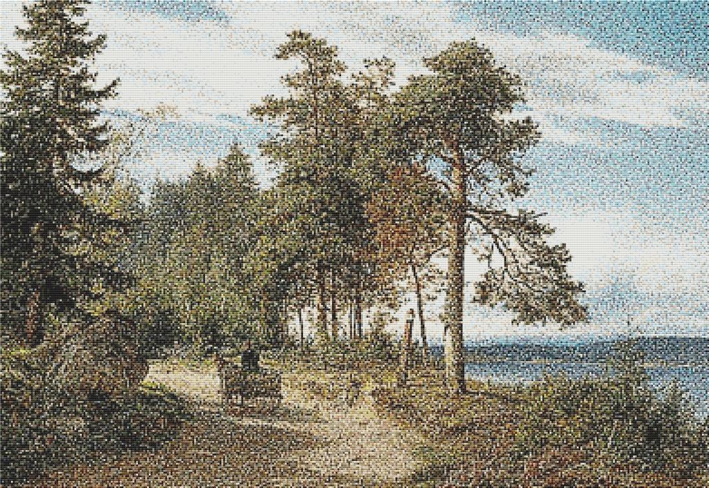 Road In Finland - X Squared Cross Stitch