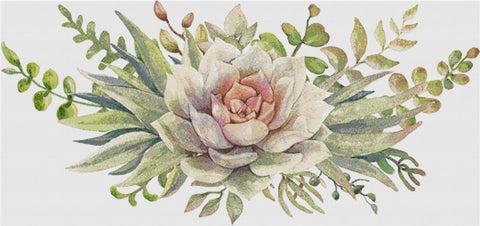 Arrangement Of Succulents IV - X Squared Cross Stitch