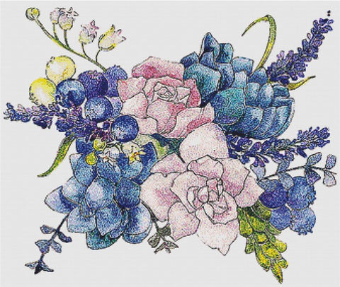 Spring Watercolour Flowers - X Squared Cross Stitch