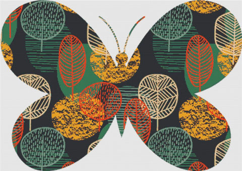 Autumn Tree Butterfly - X Squared Cross Stitch