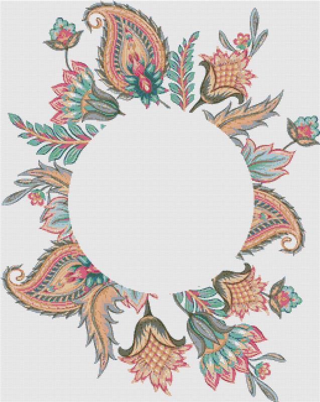 Beautiful Paisley Frame - X Squared Cross Stitch