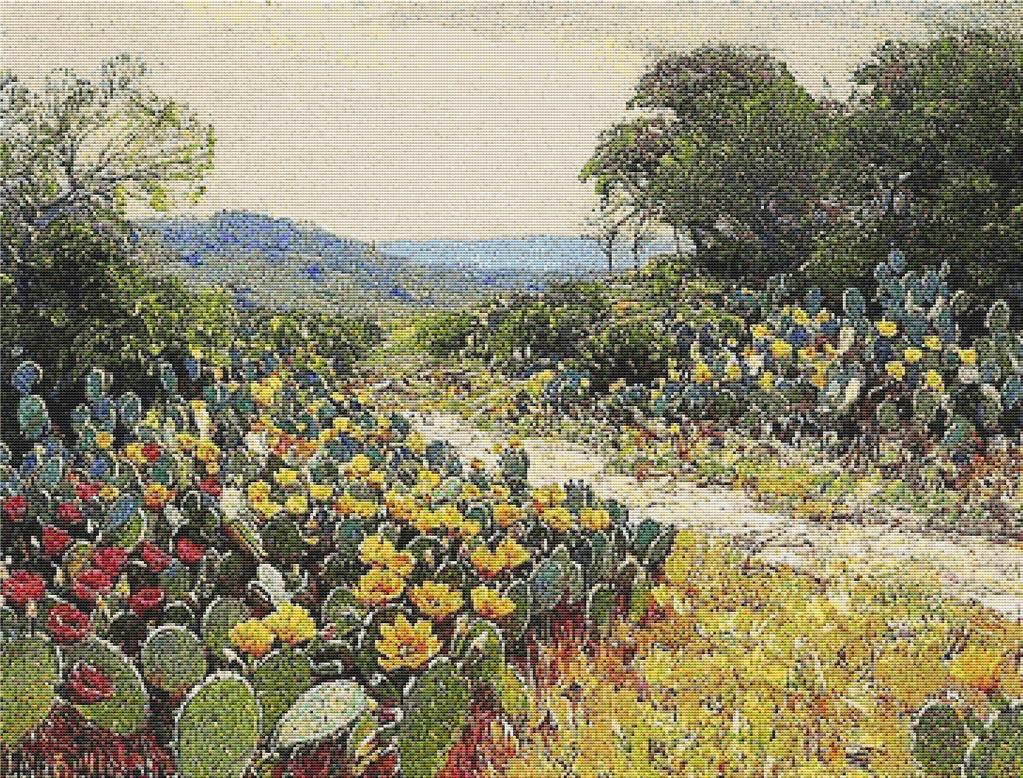 Cactus In Bloom - X Squared Cross Stitch