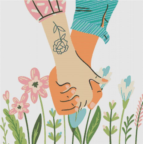 Hand Holding - X Squared Cross Stitch