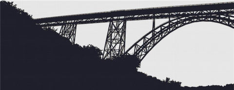 Silhouette Of A Bridge - X Squared Cross Stitch
