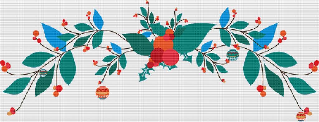 Christmas Garland - X Squared Cross Stitch