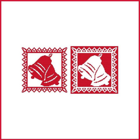 Christmas Stencil Ornament: Bells - Cross Stitch Wonders