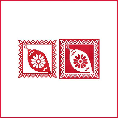 Christmas Stencil Ornament: Ornament Two - Cross Stitch Wonders