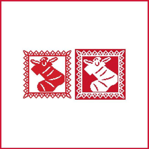 Christmas Stencil Ornament: Stocking - Cross Stitch Wonders