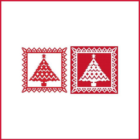 Christmas Stencil Ornament: Tree - Cross Stitch Wonders
