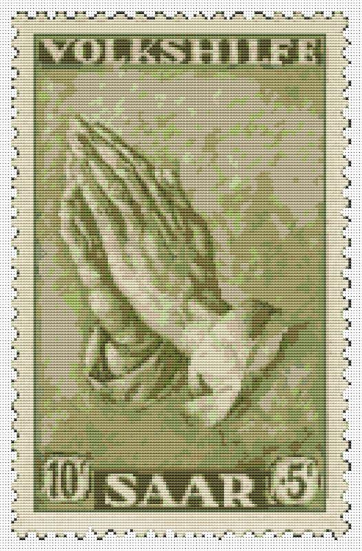 Praying Hands First Issue Stamp - Art of Stitch, The