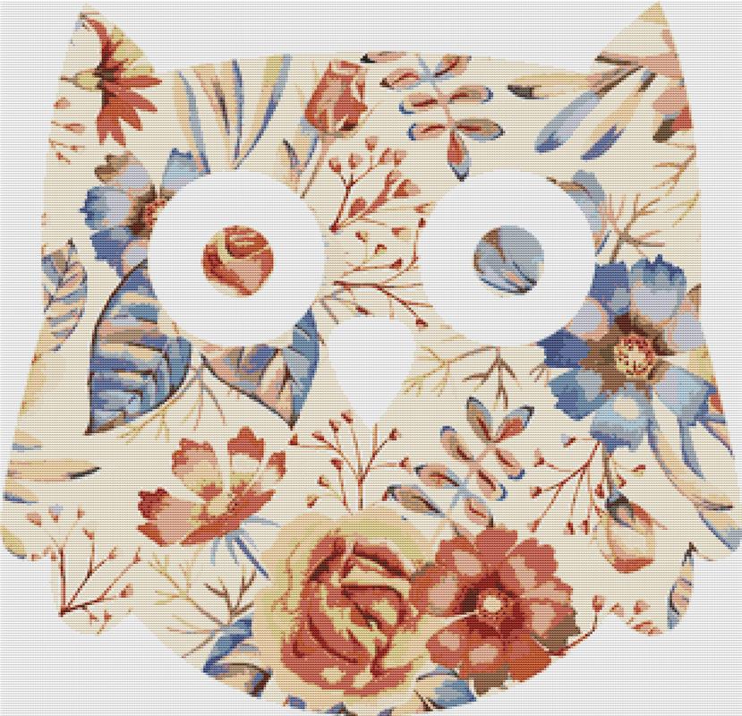 Wallpaper Owl - X Squared Cross Stitch