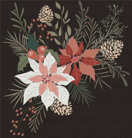 Christmas Flowers - X Squared Cross Stitch