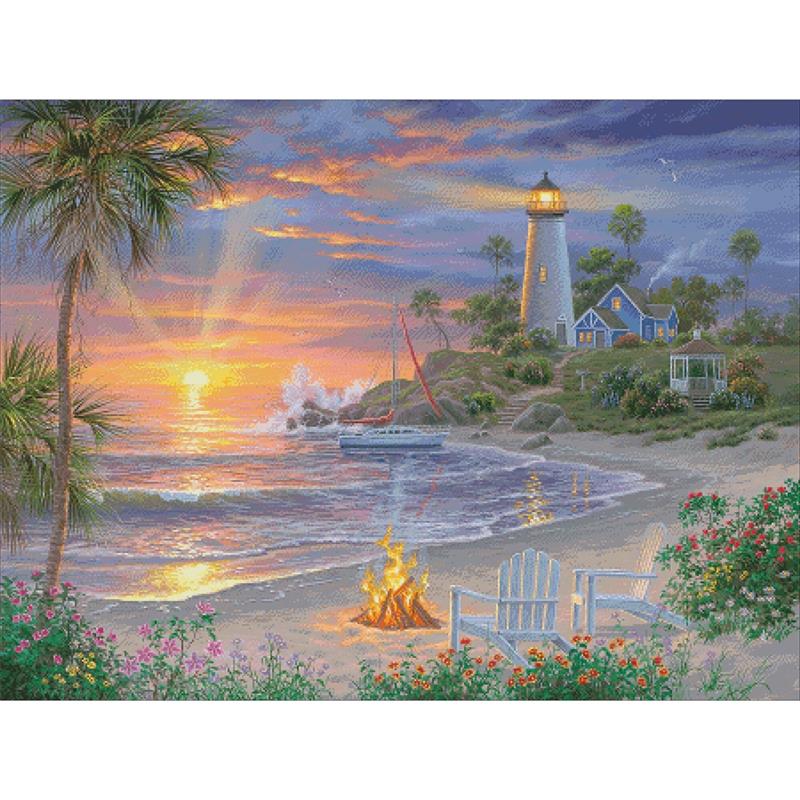 Honeymoon Sunset - Charting Creations