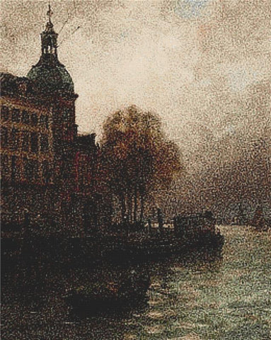 View Of Paris From The River Seine - X Squared Cross Stitch