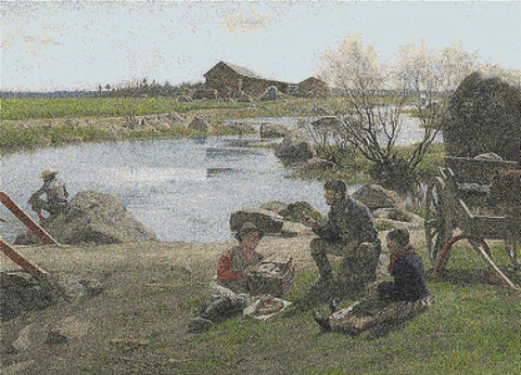 A Rest On The Way To The Fair - X Squared Cross Stitch