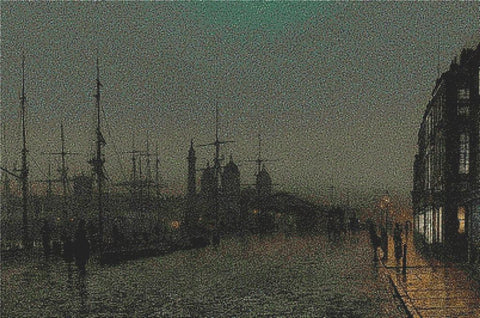 Hull Docks At Night - X Squared Cross Stitch