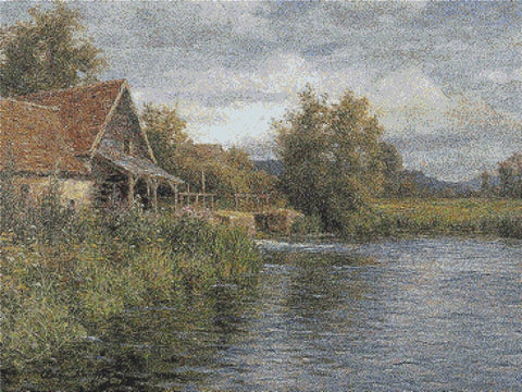 Cottage By The River - X Squared Cross Stitch