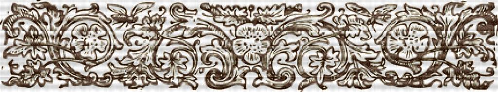 Floral Divider I - X Squared Cross Stitch