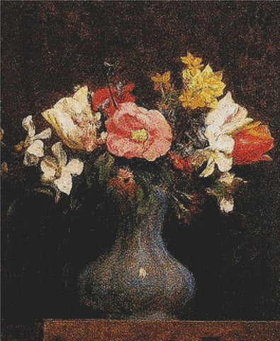 Camelias And Tulips - X Squared Cross Stitch