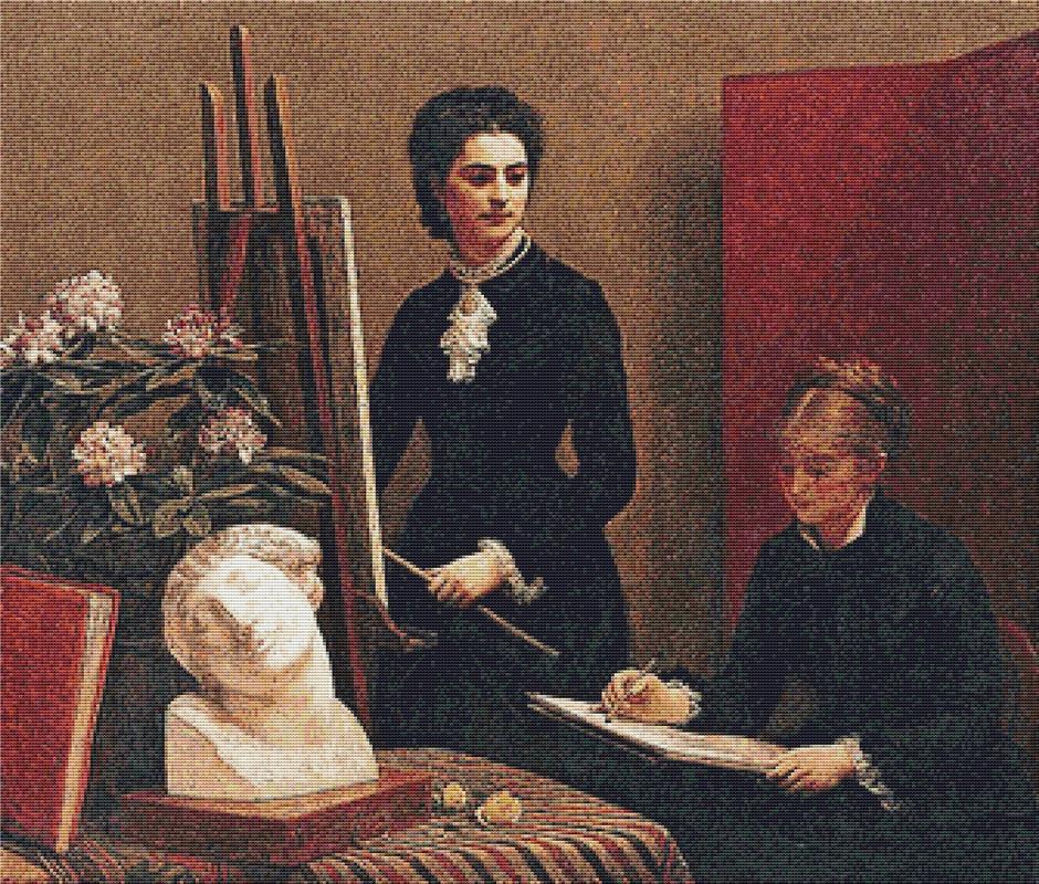 Drawing Lesson In The Workshop - X Squared Cross Stitch