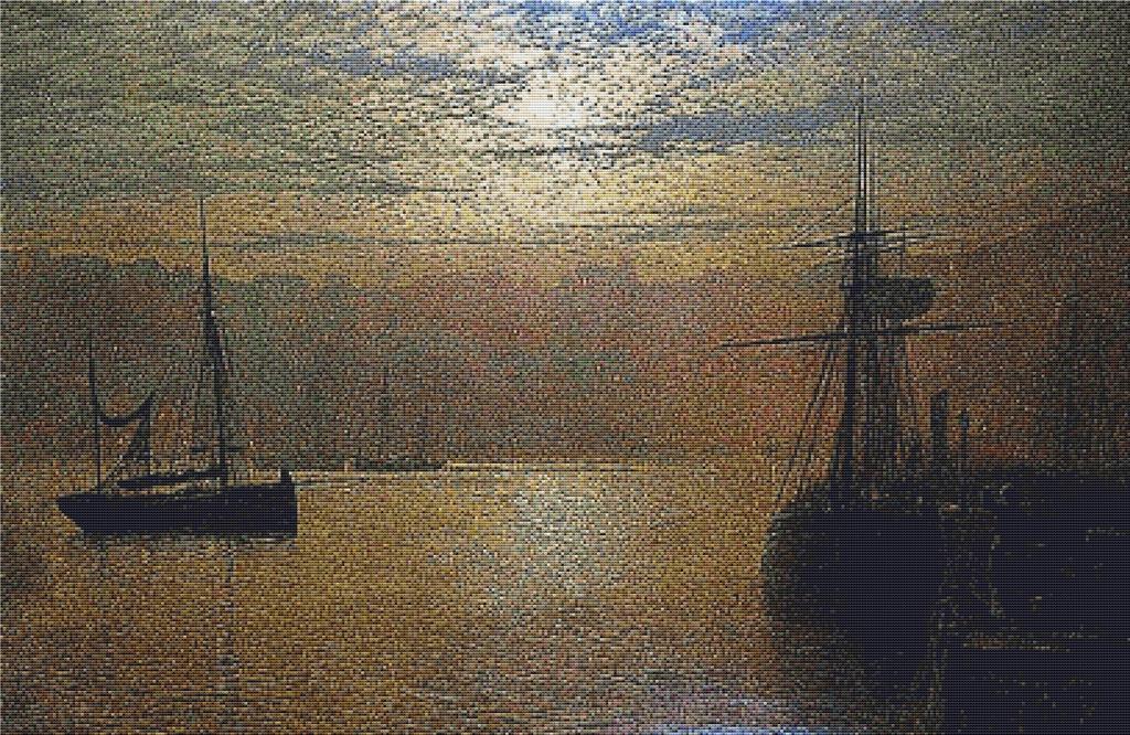 Lights In The Harbour - X Squared Cross Stitch