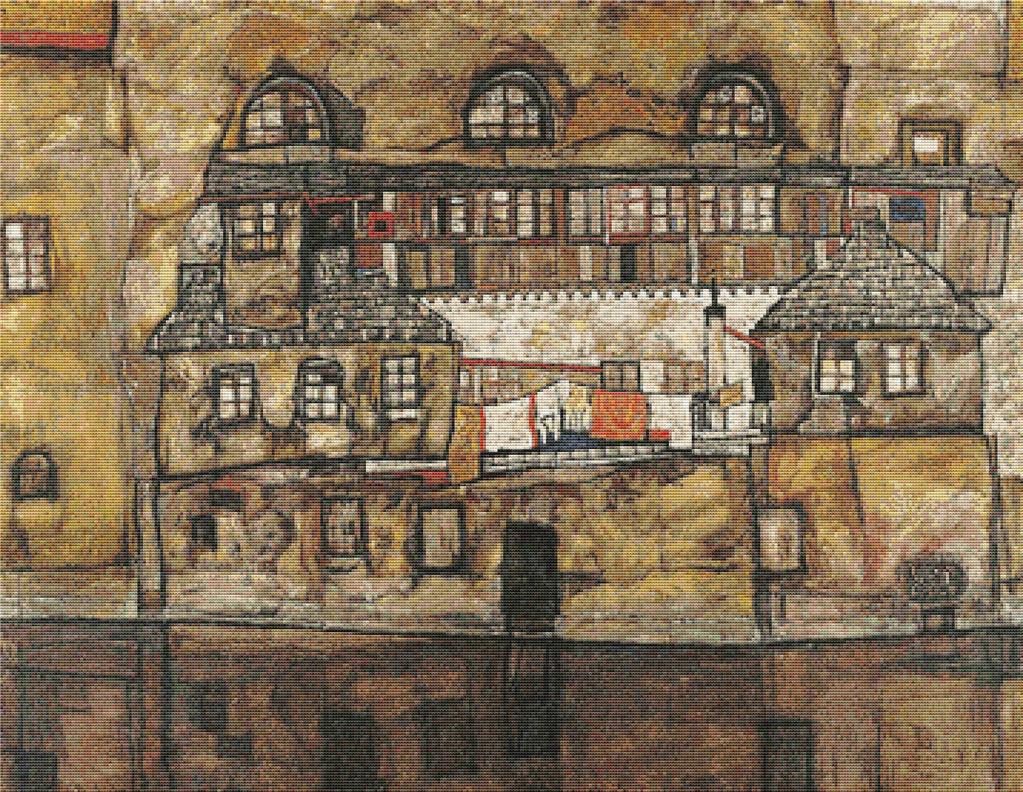 House Wall On The River - X Squared Cross Stitch