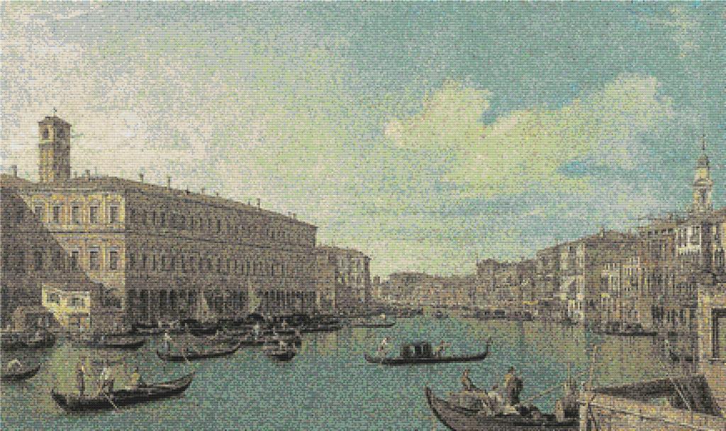 Il Canal Grande Visto Dal Ponte Di Rialto - X Squared Cross Stitch