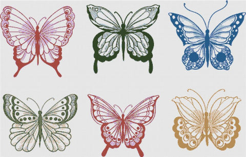 Set Of Pretty Butterflies - X Squared Cross Stitch