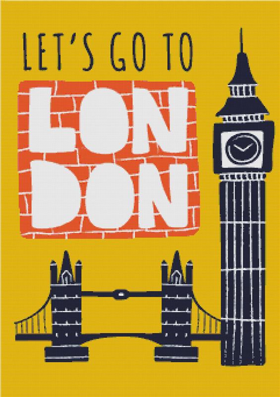 London - X Squared Cross Stitch