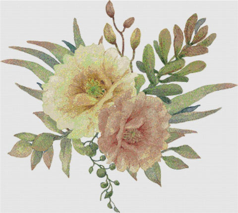 Arrangement Of Succulents VI - X Squared Cross Stitch