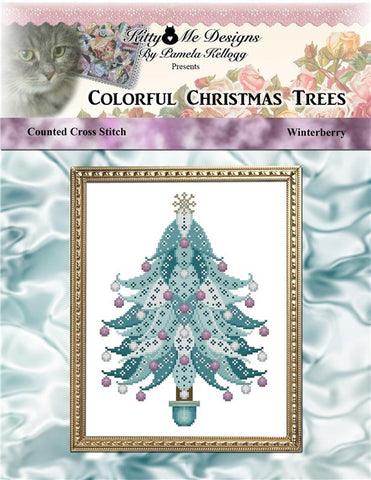 Colorful Christmas Trees: Winterberry - Kitty & Me Designs