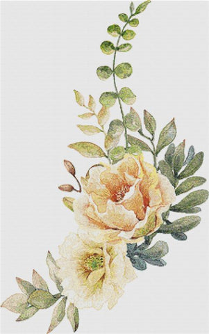 Arrangement Of Flowers And Succulents II - X Squared Cross Stitch