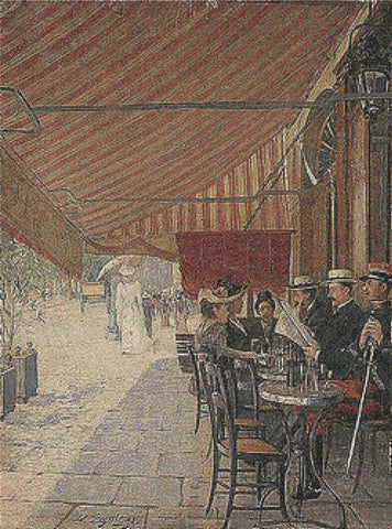 Terrasse de Cafe - X Squared Cross Stitch