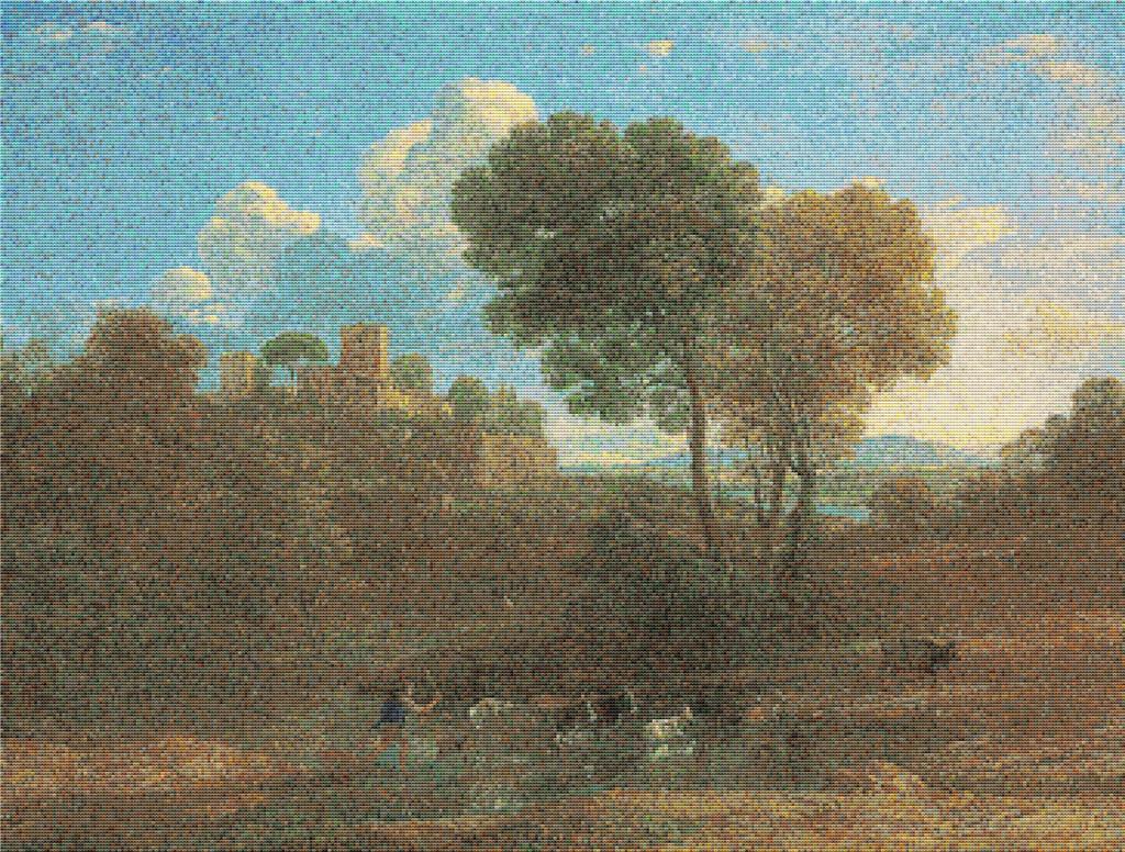 Villa In The Roman Campagna - X Squared Cross Stitch