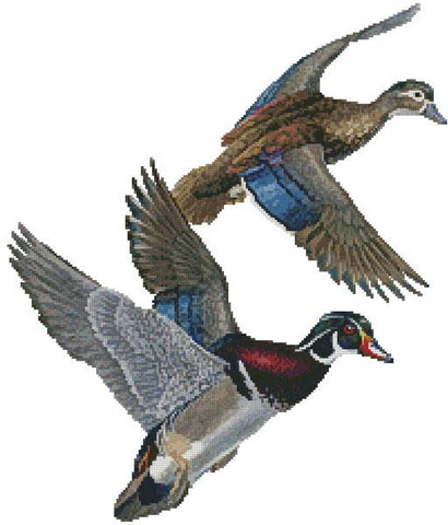 Lakeside wood Ducks (No Background) - Artecy Cross Stitch