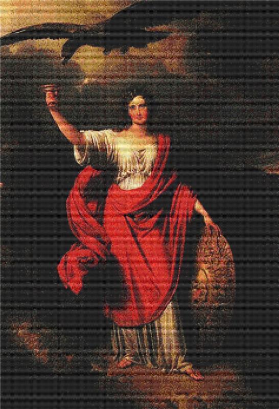 Allegory Of The Hungarian Academy Of Sciences - X Squared Cross Stitch