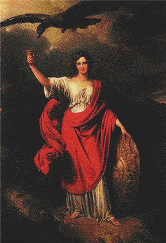 Allegory Of The Hungarian Academy Of Sciences - X Squared Cross Stitch