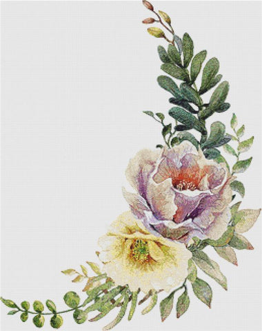 Arrangement Of Flowers And Succulents IV - X Squared Cross Stitch