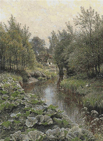A Spring Day In The Woods By A Stream - X Squared Cross Stitch
