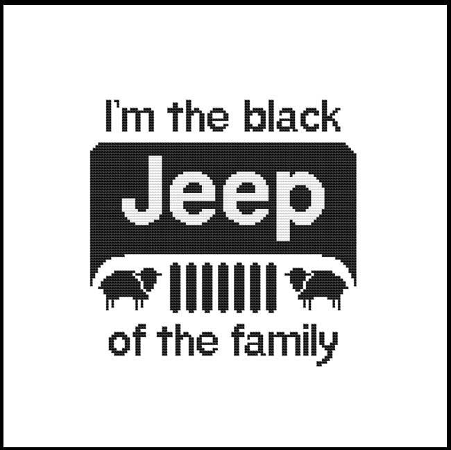 I'm The Black Jeep Of The Family - Cross Stitch Wonders