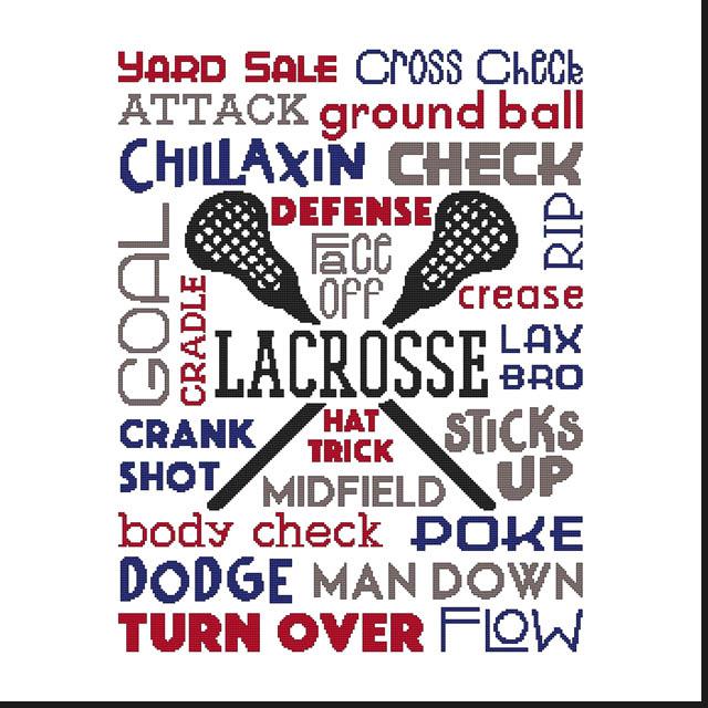 Subway Art: Sports Lacrosse - Cross Stitch Wonders